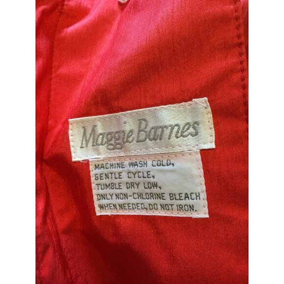 Vintage NWT Maggie Barnes Womens Red Trench Coat Plus Size 24W Removable Liner - Picture 2 of 13